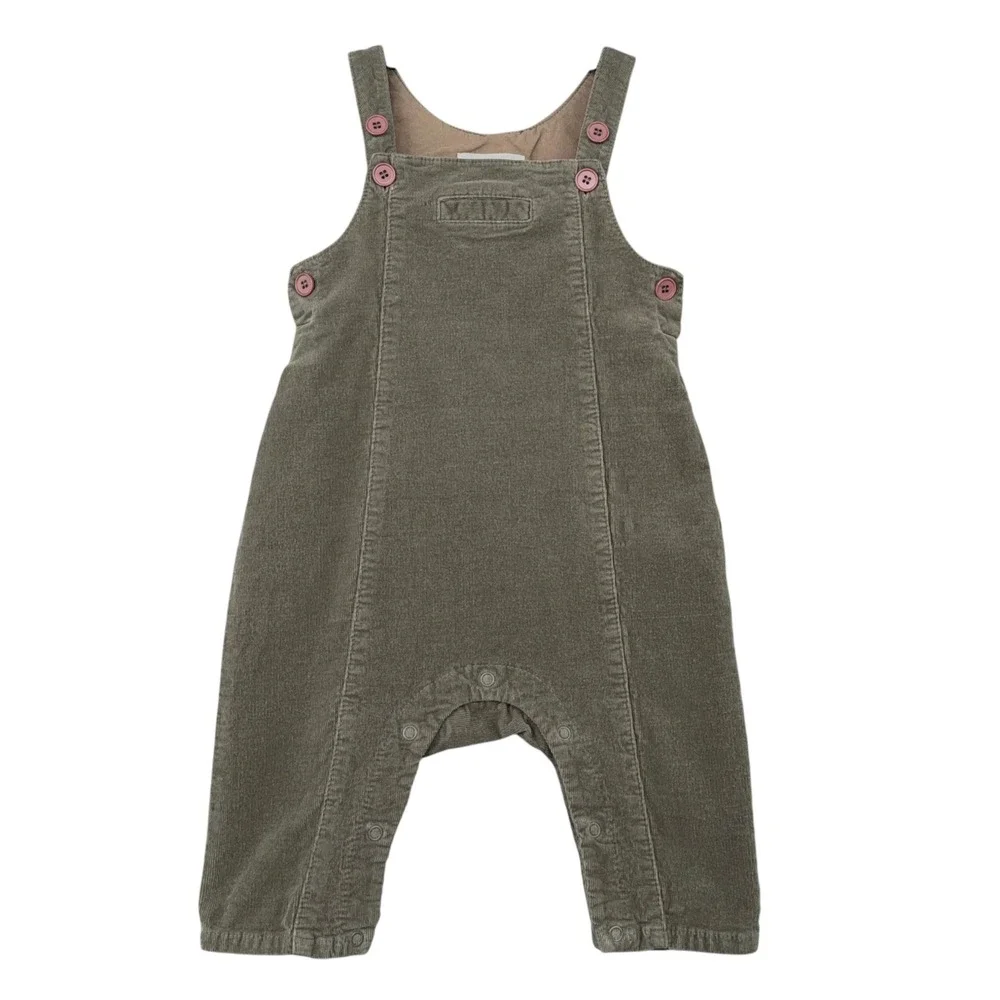 Susu‎ & Cra Baby Corduroy Overalls Olive Green 6M Korean Fashion Bib Jumpsuit